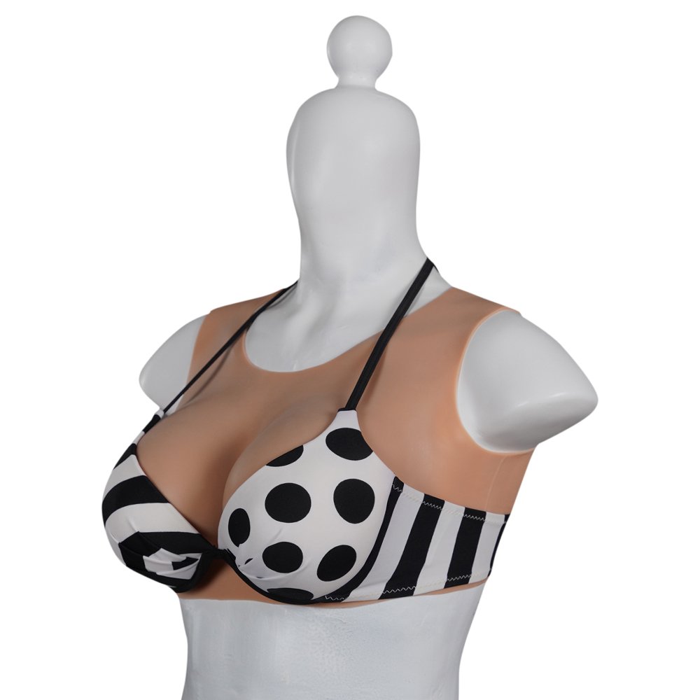 B07 US Warehouse silicone boobs fake chest D cup round shaped wearing breast forms for cross dressing