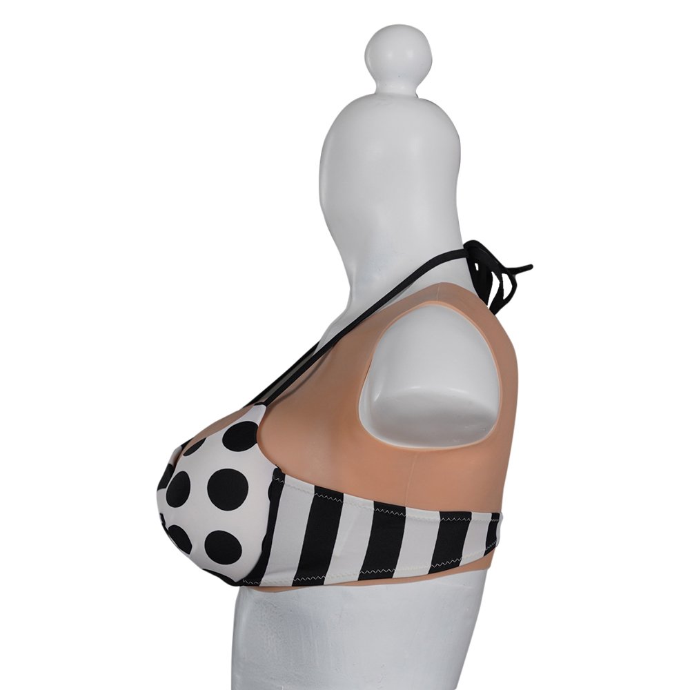 B07 US Warehouse silicone boobs fake chest D cup round shaped wearing breast forms for cross dressing