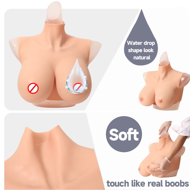 B-G cup size Silicone Breast Forms for Crossdressers Breastplate Silicone Fake boobs Transgender Cosplay Drag Queen