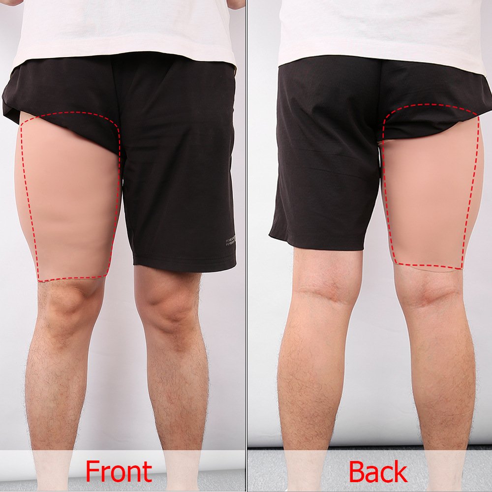 Silicone Leg Enhance Shaper Soft Calf Pad Thigh Correctors for Men and Women for Birthmark Scar Cover Breast Form