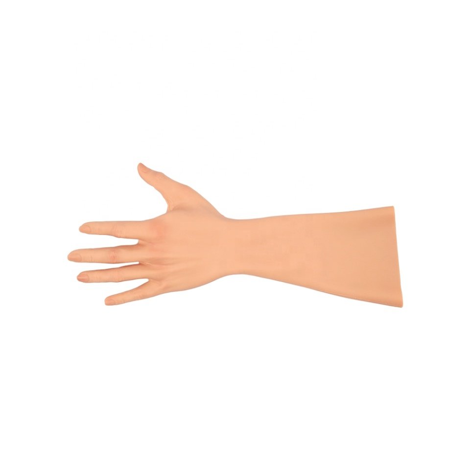 Realistic Durable Texture Fidelity Fake Hand Gloves Crossdressing Hand Sleeves for Breast Form Covering Scars for Webcast