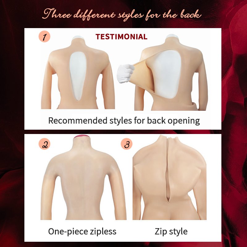 ONEFENG Silicone Boobs Meme Vagina Full Body Suit for Crossdresser Drag Queen Breast Form Buttocks Pad Breast Plate False Pussy