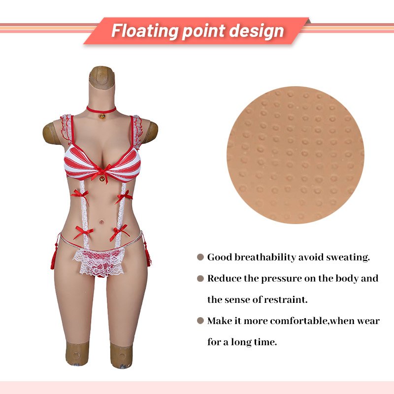 Eta drag queen fake vagina breast form underwear bodysuit of girls sissy crossdresser huge tits suit female silicone body suit