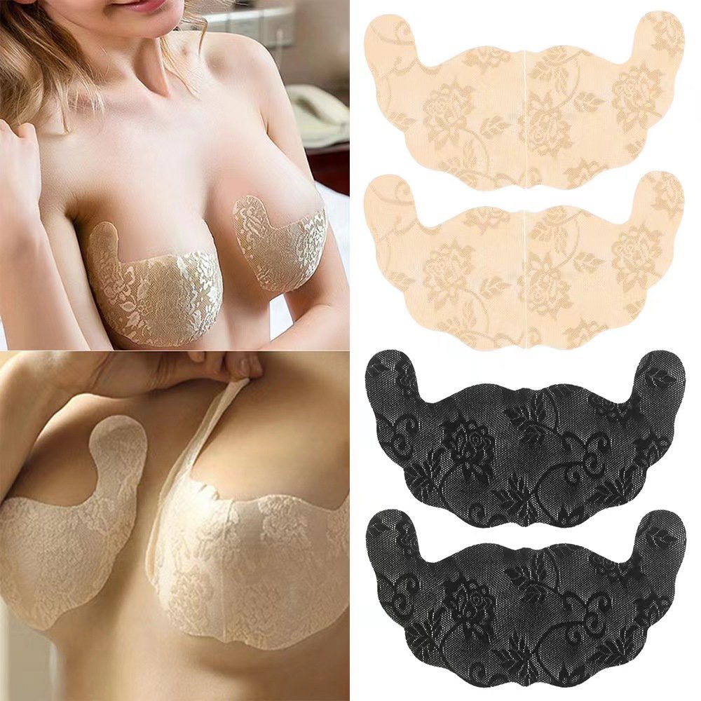 Cow Horn Lace Breast Patch-Permeable Non-Sagging Anti-Lace Patchbra cup nipple cover no gluebras bra for women push up bra