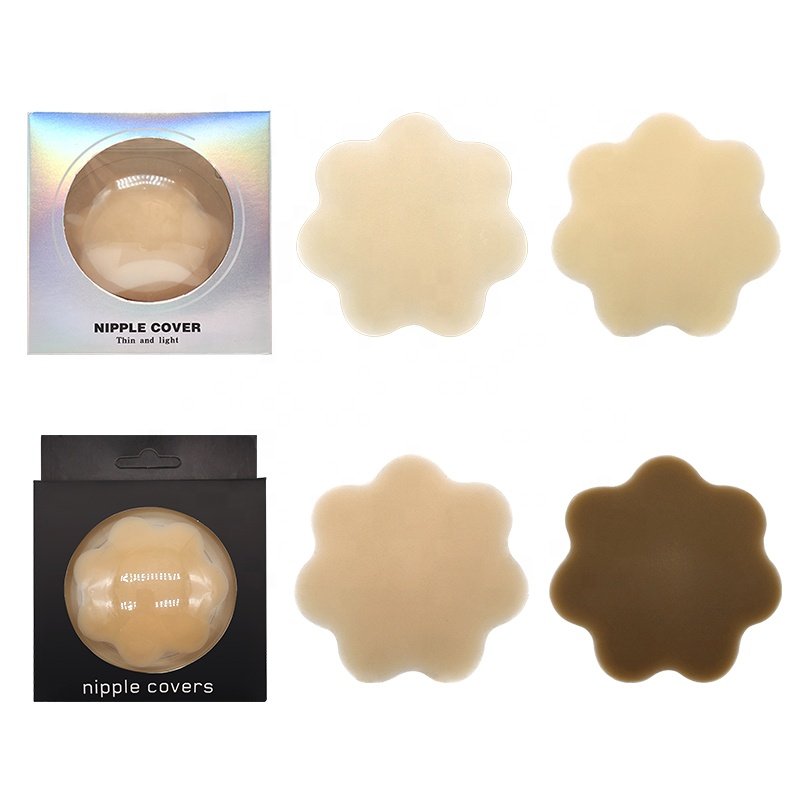 Silica Thin Petal Breast Pasties For Swimwear Beachwear 6.5CM Flower Sexy Silicone Nipple Stickers