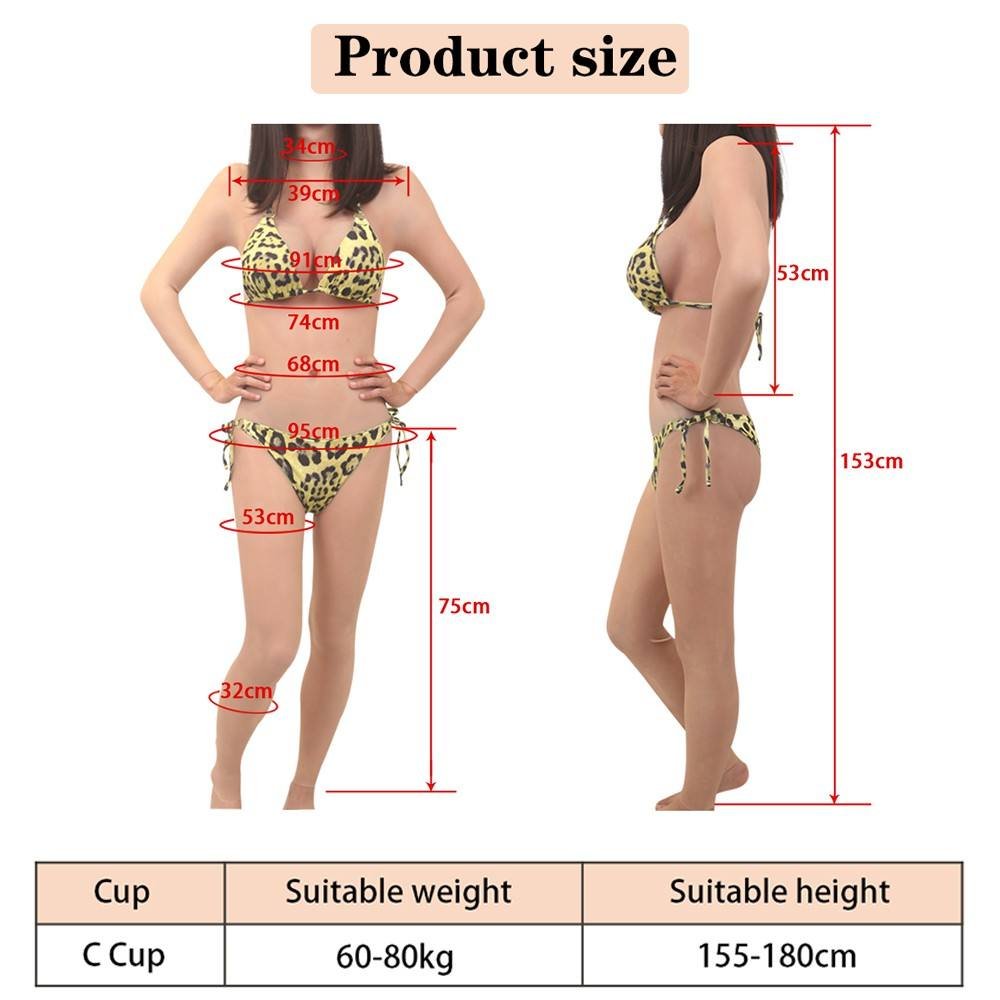 Cosplay Costume Sissy Silicone Body Suit Jumpsuit Natural Breast Plate Vagina Pants For Crossdresser Sissy Ladyboy