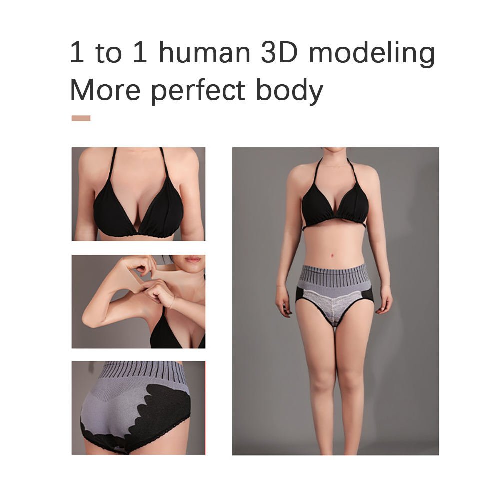 Cosplay Costume Sissy Silicone Body Suit Jumpsuit Natural Breast Plate Vagina Pants For Crossdresser Sissy Ladyboy