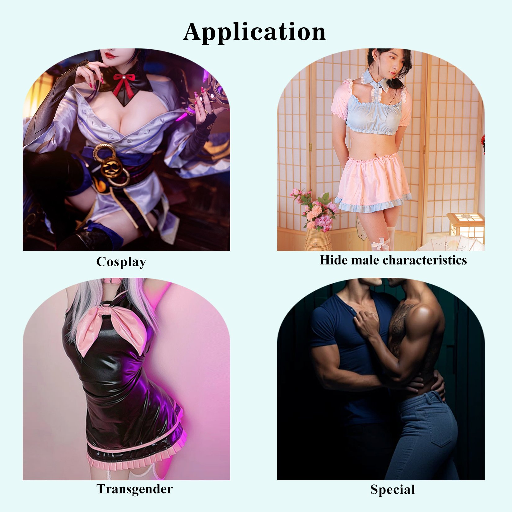 Silicone Material Realistic Artificial Body Suit Set Breast Plate Buttocks Pad Man to Woman Crossdressing Cosplayer