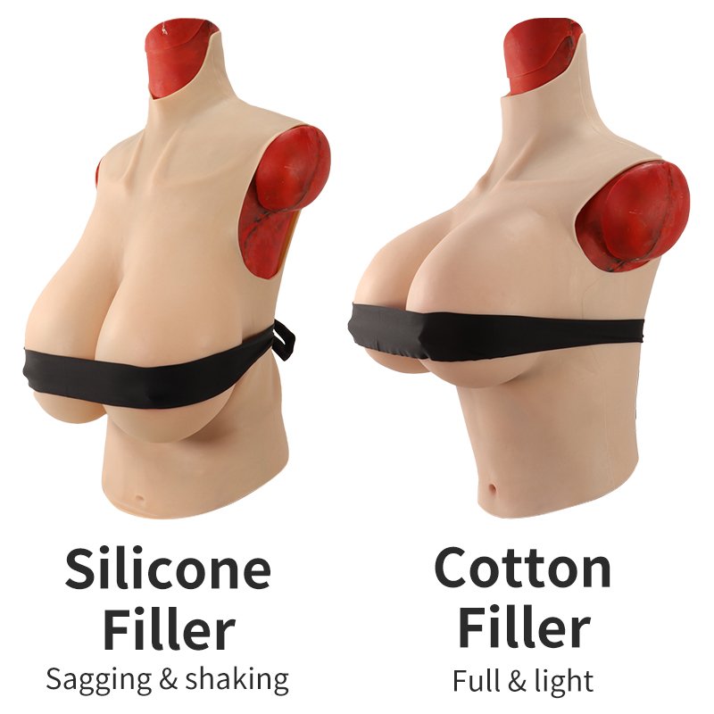 K-Cup Big Boobs Breast Silicone Breast With Navel Realistic Fake Boobs For Halloween Disguise Masquerade