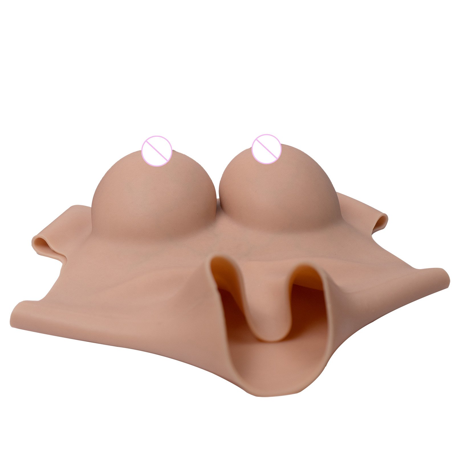 Factory Sale Silicone Breasts Form Realistic Silicone High Collar Neck Artificial Breast Forms Boob Plate For Sale