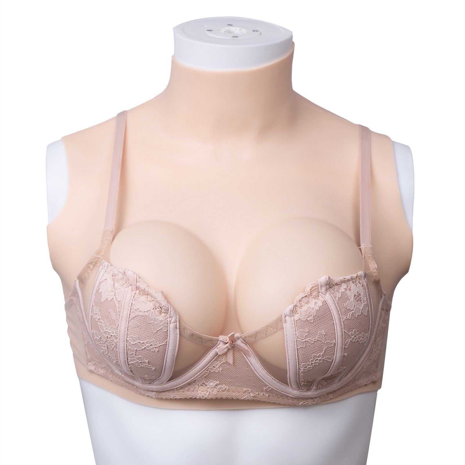 Factory Sale Silicone Breasts Form Realistic Silicone High Collar Neck Artificial Breast Forms Boob Plate For Sale
