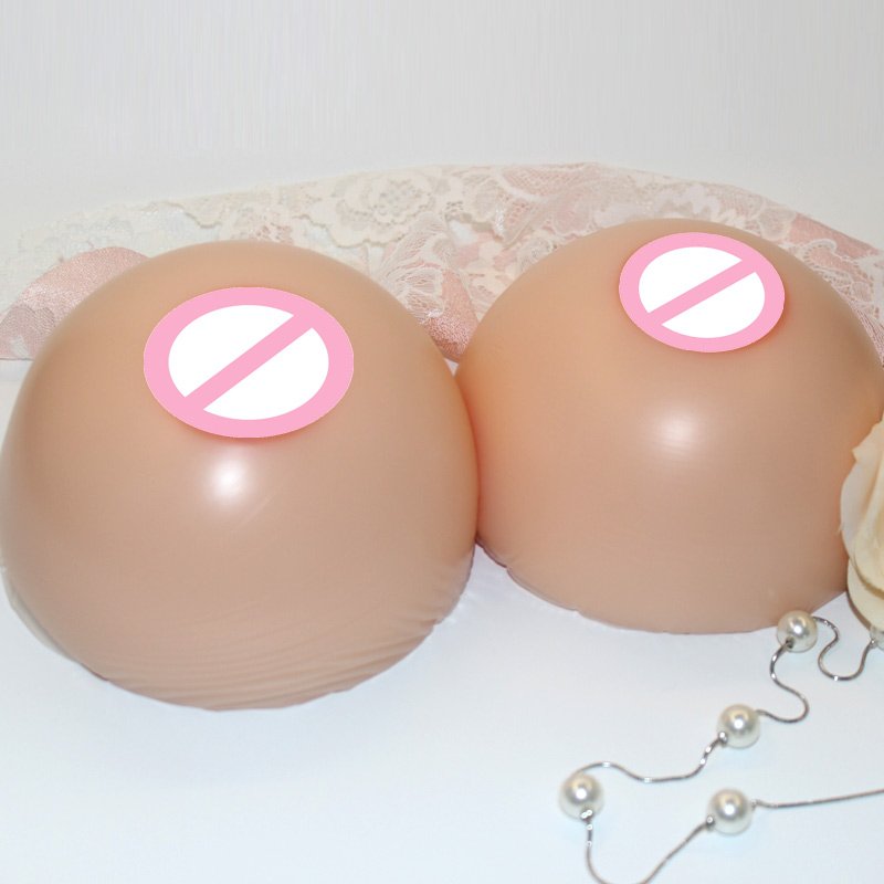  silicone false breast round Shape artificial boobs weight form 1200 g for shemale or crossdresser
