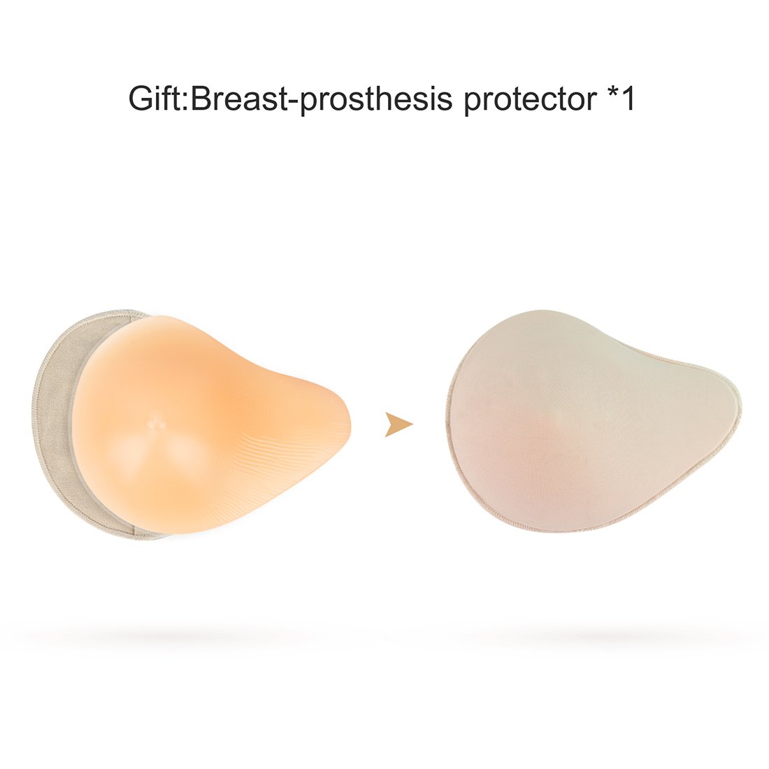ONEFENG Artificial Symmetrical Breast Form Post Mastectomy Breast Prosthesis Right Shape Breasts Only One Piece