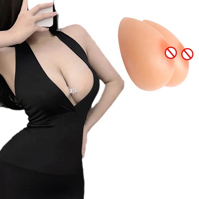 OEM women nipple cover breast pad Silicone Breast Forms for Crossdresser Mastectomy Self -adhesive Fake Boobs Prosthesis