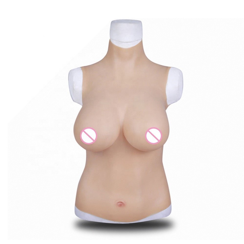 Solid C Cup Half Body Silicone Breast Form Prosthesis Transvestite Crossdresser