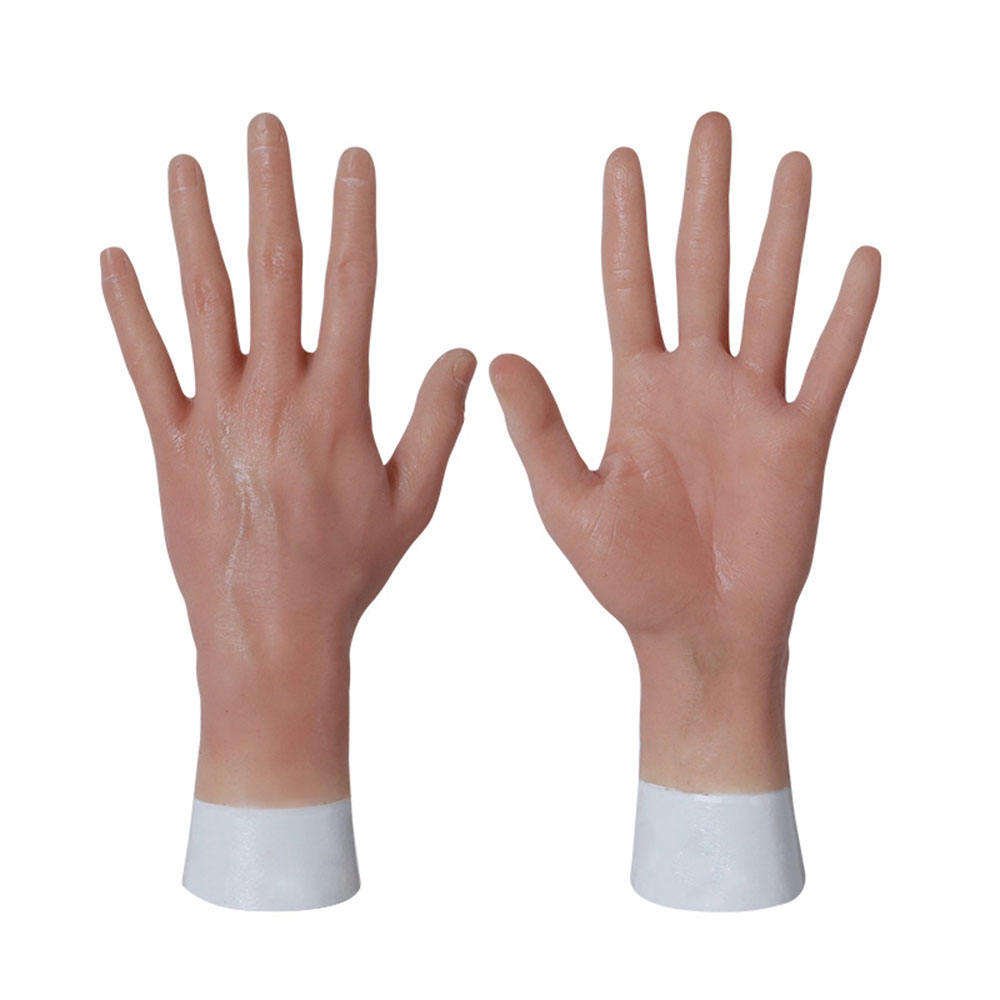 Highly Sytetchable Fake Hand Gloves with Realistic Texture Fidelity Breast Form Practice Nail Training