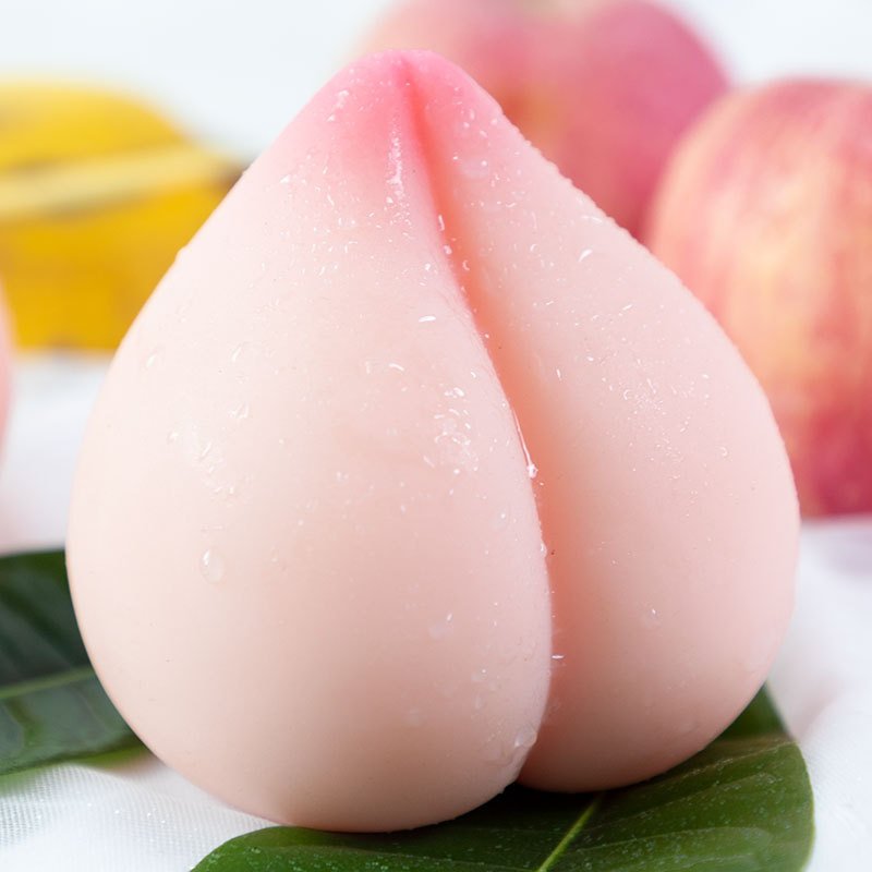 Hot Sale Masturbator Cup Toys Manual Masturbation Silicone Peach Shape Breast Cups Channel Skin Tone Airplane Cup Male