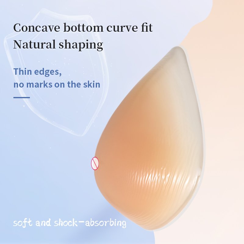 ONEFENG 3D Nano Pearl Temperature Controlled Prosthetic Breast Form Safe Silicone Breast Form Triangle Prosthesis Bra Pad
