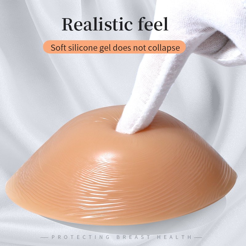ONEFENG 3D Nano Pearl Temperature Controlled Prosthetic Breast Form Safe Silicone Breast Form Triangle Prosthesis Bra Pad