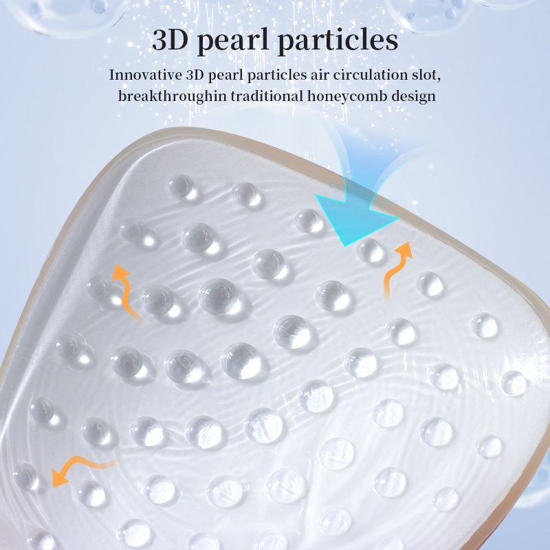 ONEFENG 3D Nano Pearl Temperature Controlled Prosthetic Breast Form Safe Silicone Breast Form Triangle Prosthesis Bra Pad