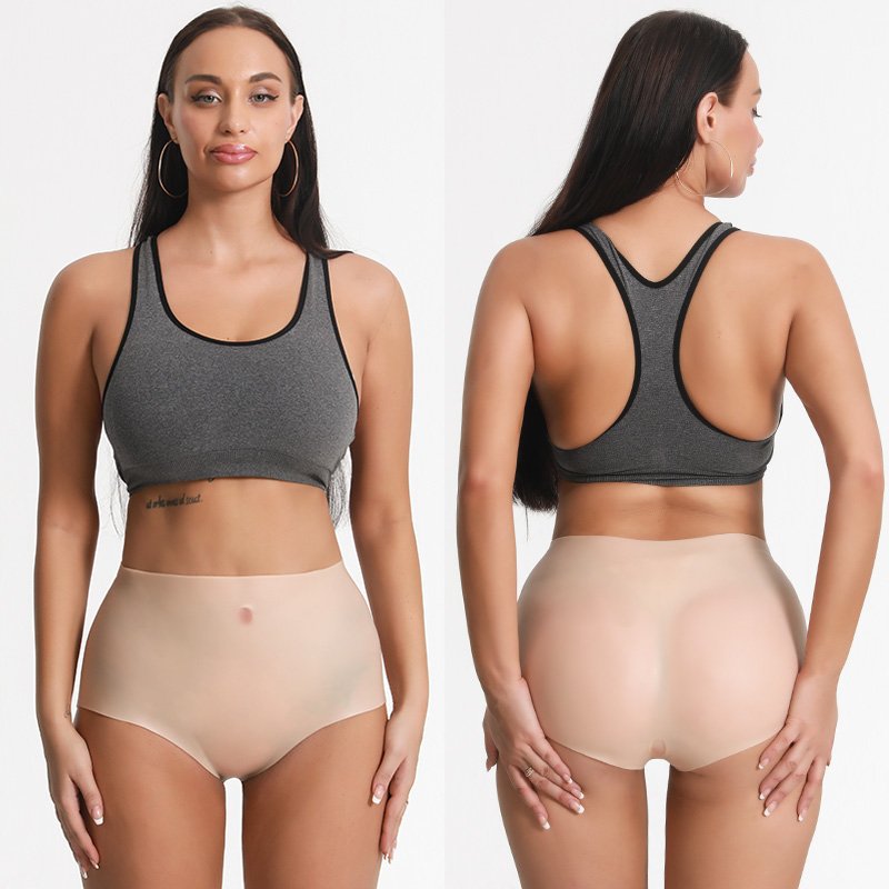 Silicone triangle Buttock Hip lifter Open Crotch Panty Padded pants silicone Butt XXL Artificial Body Enhancer Bumbum Shapers