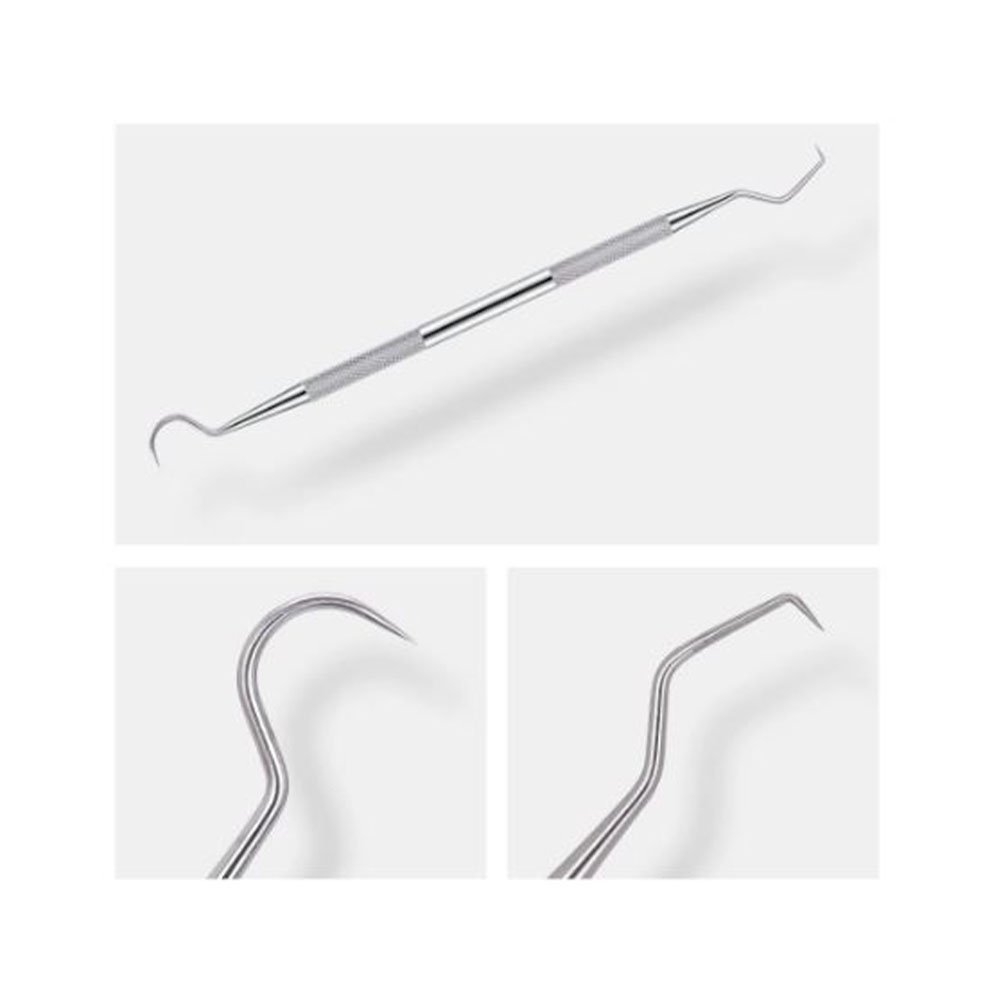 5 PCS Set Dental Teeth Scaler Kit Loupes Mirror Sickle Scaler Teeth Pick Spatula Equipment Oral Care Tooth Cleaning Kit