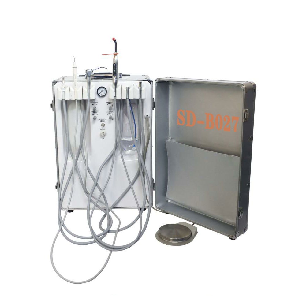 Hot sale dental equipment Portable Dental Unit With Air Compressor portable dental chair unit price with curing light scaler