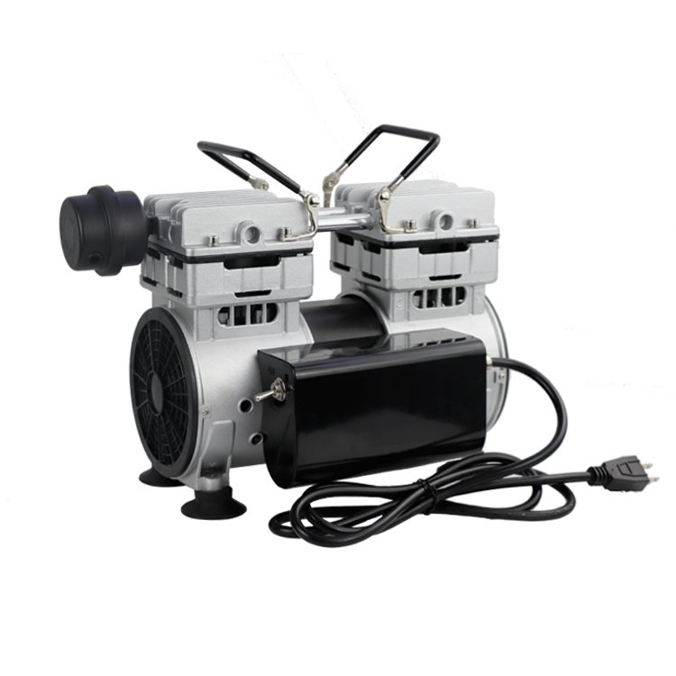 Twin Piston Oilless Oil-Free Vacuum Pump Farm Milker Hookup Epoxy Resin Infusion Bagging Medical/Dental Clinic with Switch