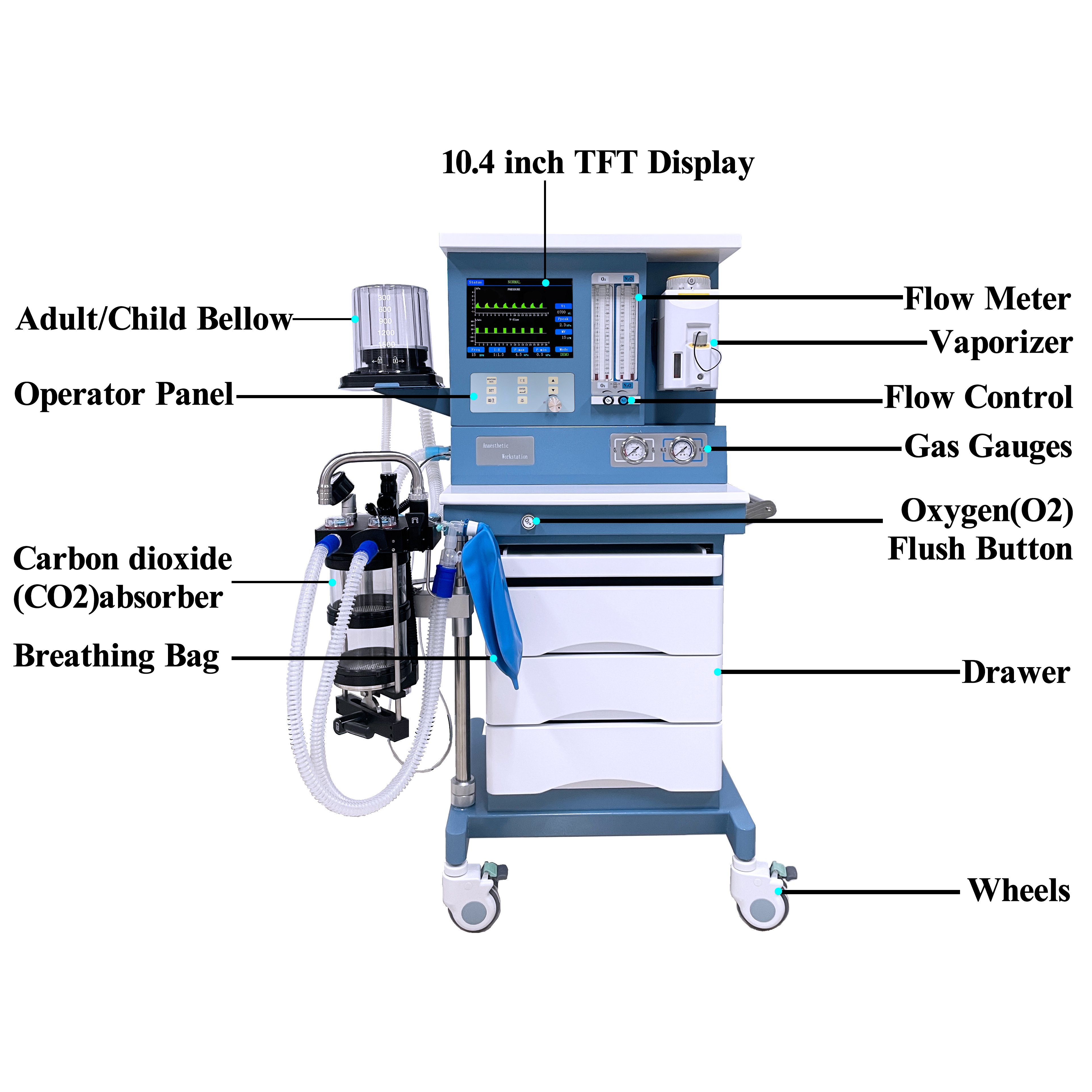 Anasthesia Instrument Popular Hospital Equipment Machine Anesthesiaa Clinical Hospital dental Anaesthesia