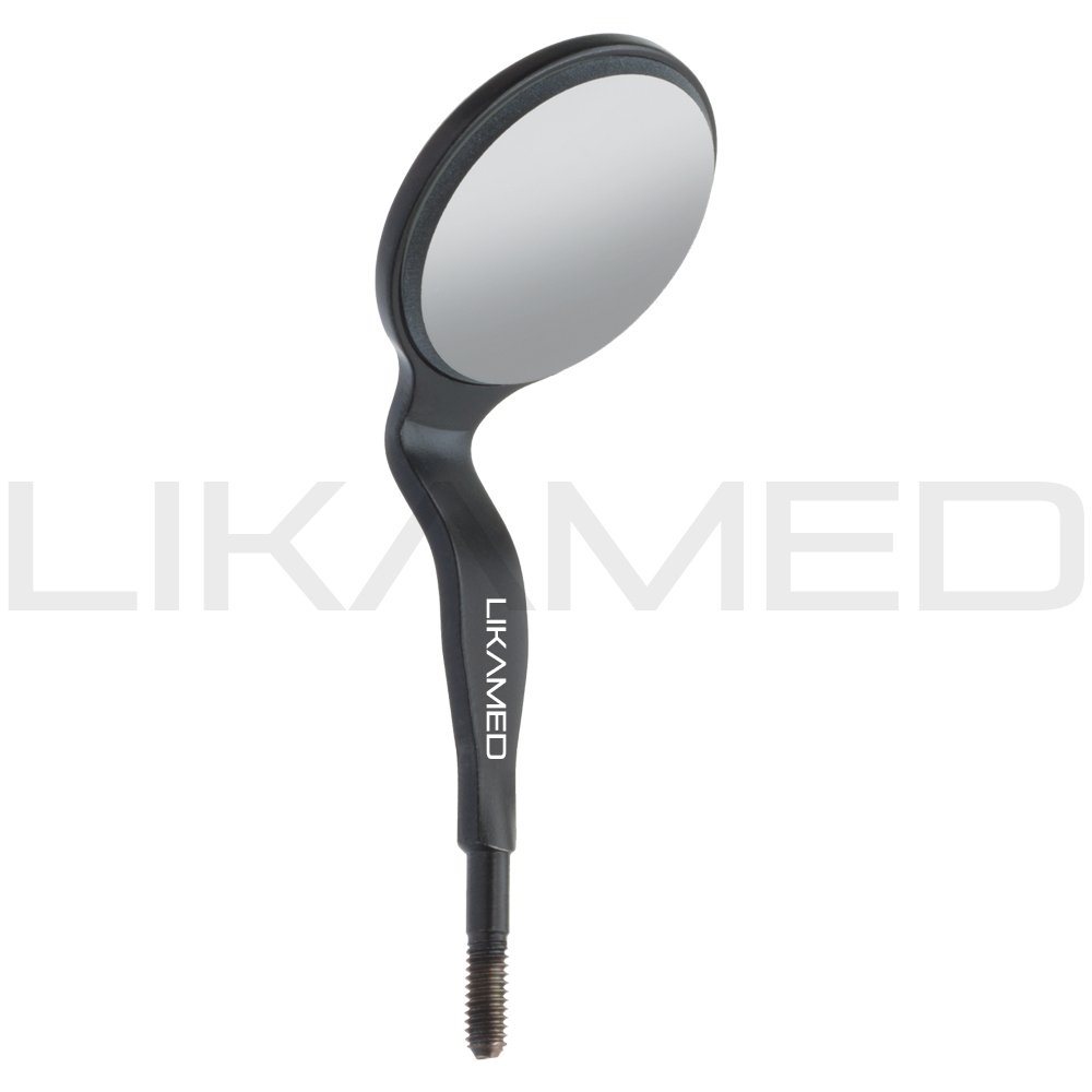 LIKAMED Dental Double Sided Mouth Mirrors Oral Rhodium Front Surface Dental Mouth Mirror No 4 5 Double Ended