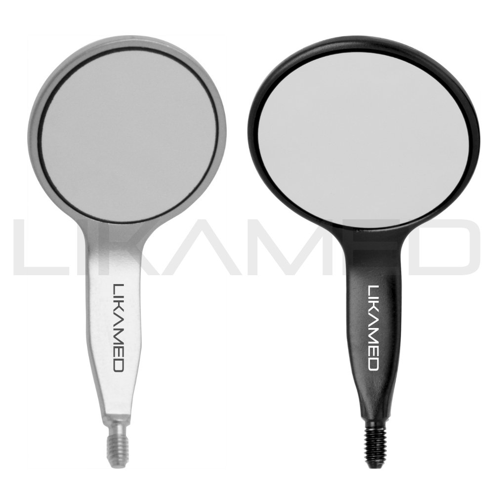 LIKAMED Dental Double Sided Mouth Mirrors Oral Rhodium Front Surface Dental Mouth Mirror No 4 5 Double Ended
