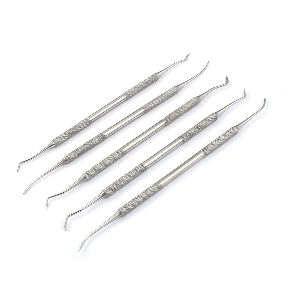 Carver P.K Thomas Waxing set of 5 pcs instruments solid handle 6 mm, length 170 mm, dental equipment
