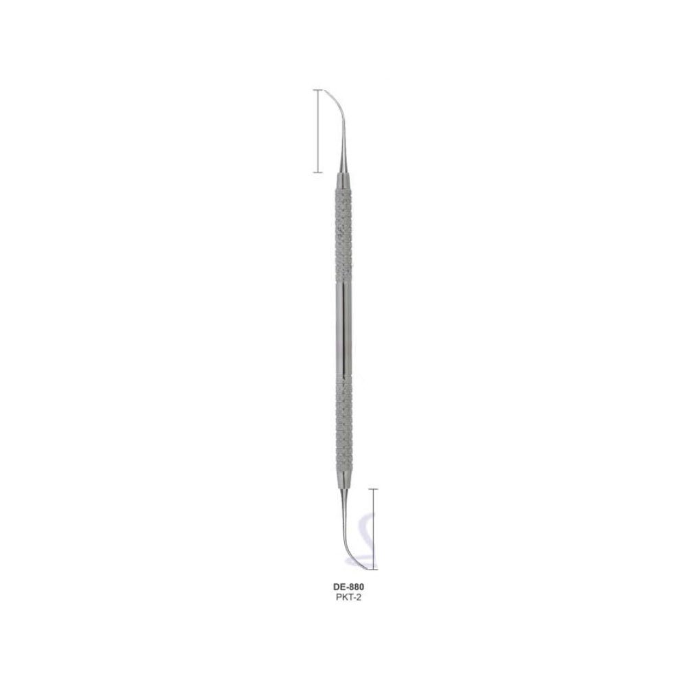 Carver P.K Thomas Waxing set of 5 pcs instruments solid handle 6 mm, length 170 mm, dental equipment