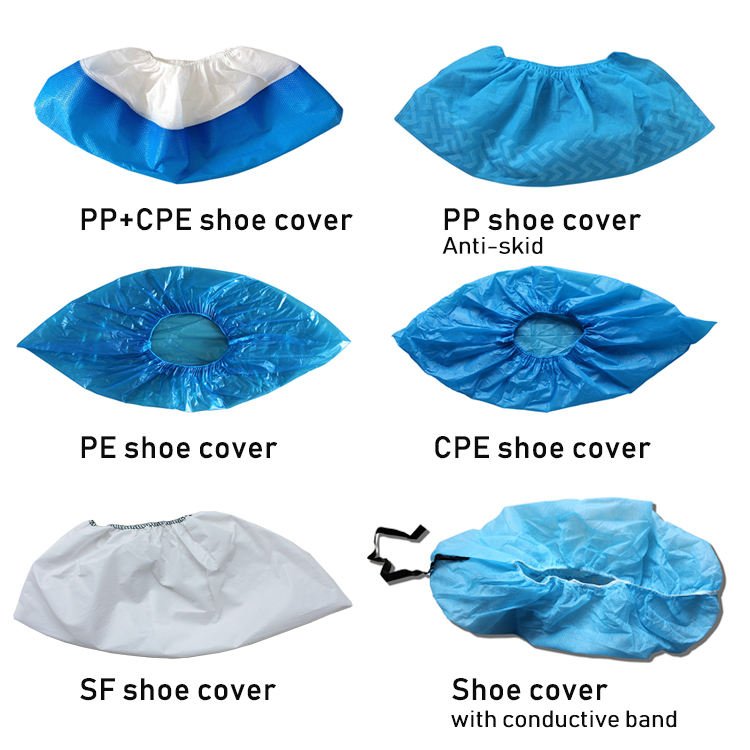 White Color Disposable Biodegradable SMS Nonwoven Shoe Covers