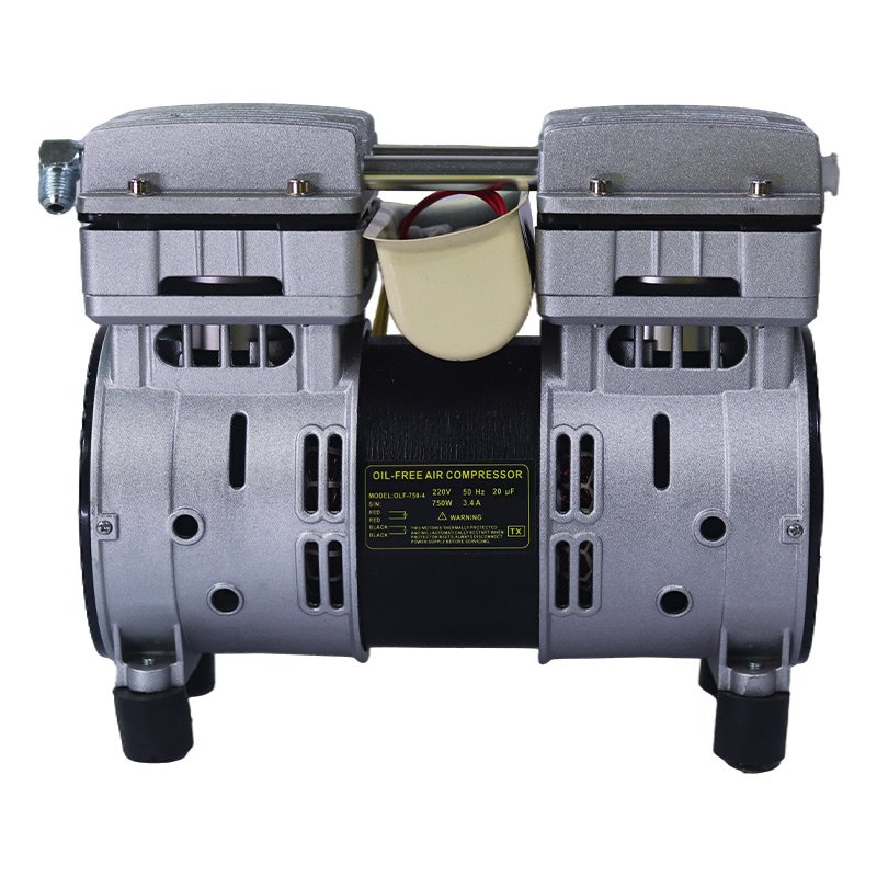 Silent 220V 750W industrial compressor parts compressor de ar Pump Head 115 L/min dental oil free air compressor motor
