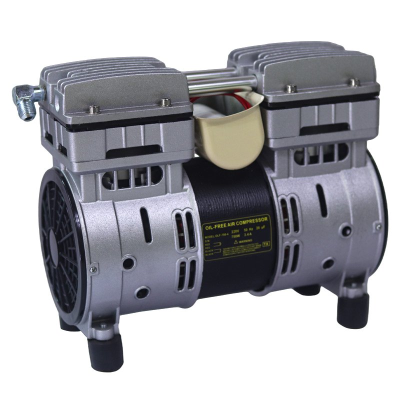 Silent 220V 750W industrial compressor parts compressor de ar Pump Head 115 L/min dental oil free air compressor motor