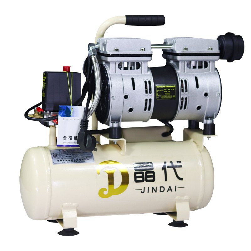 Silent 220V 550W- 8L durable oil free mini air compressor industrial air-compressors for dental oxygen generator tank