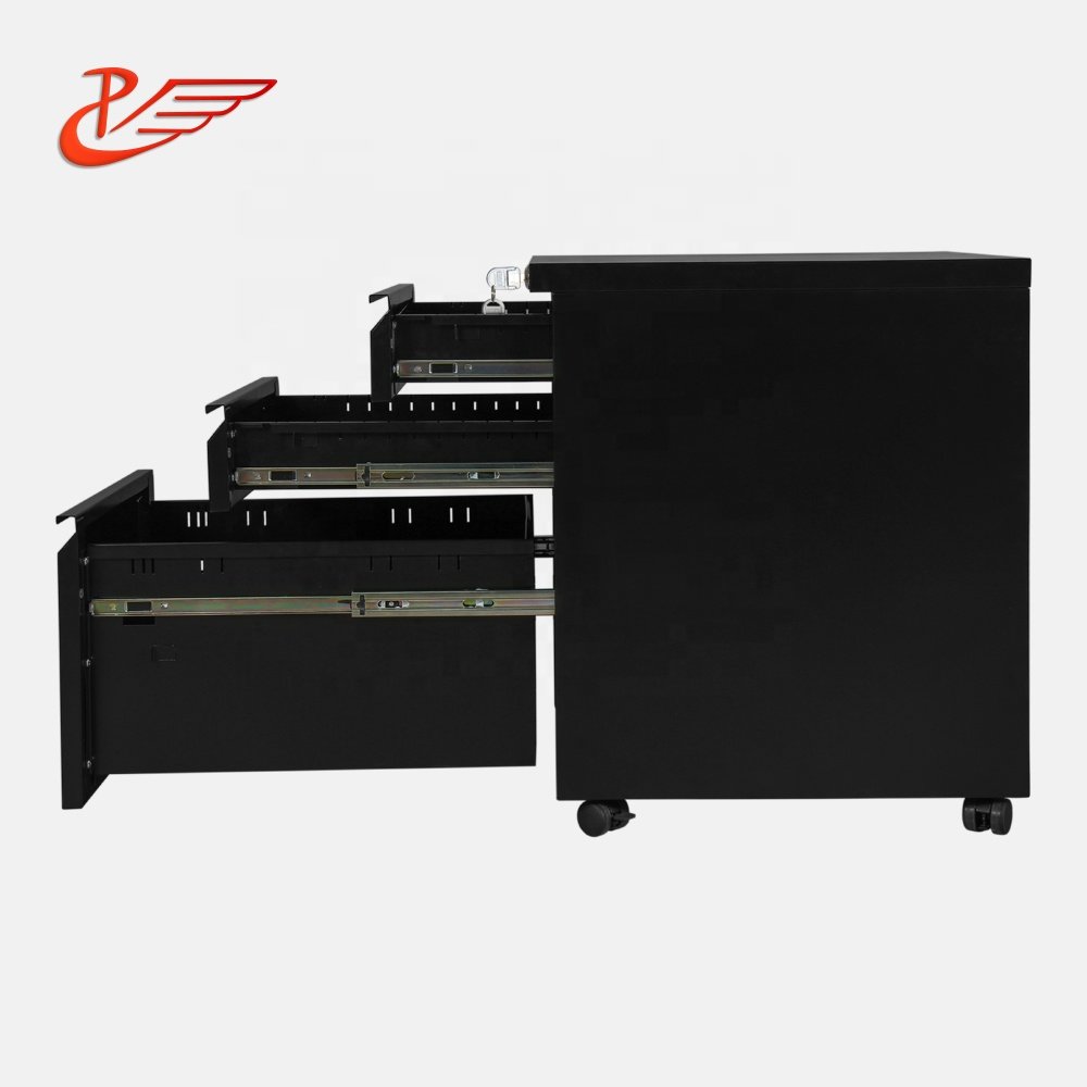 Office Furniture mechanical dental clinics drawers steel 3 drawer pedestal mobile cabinet