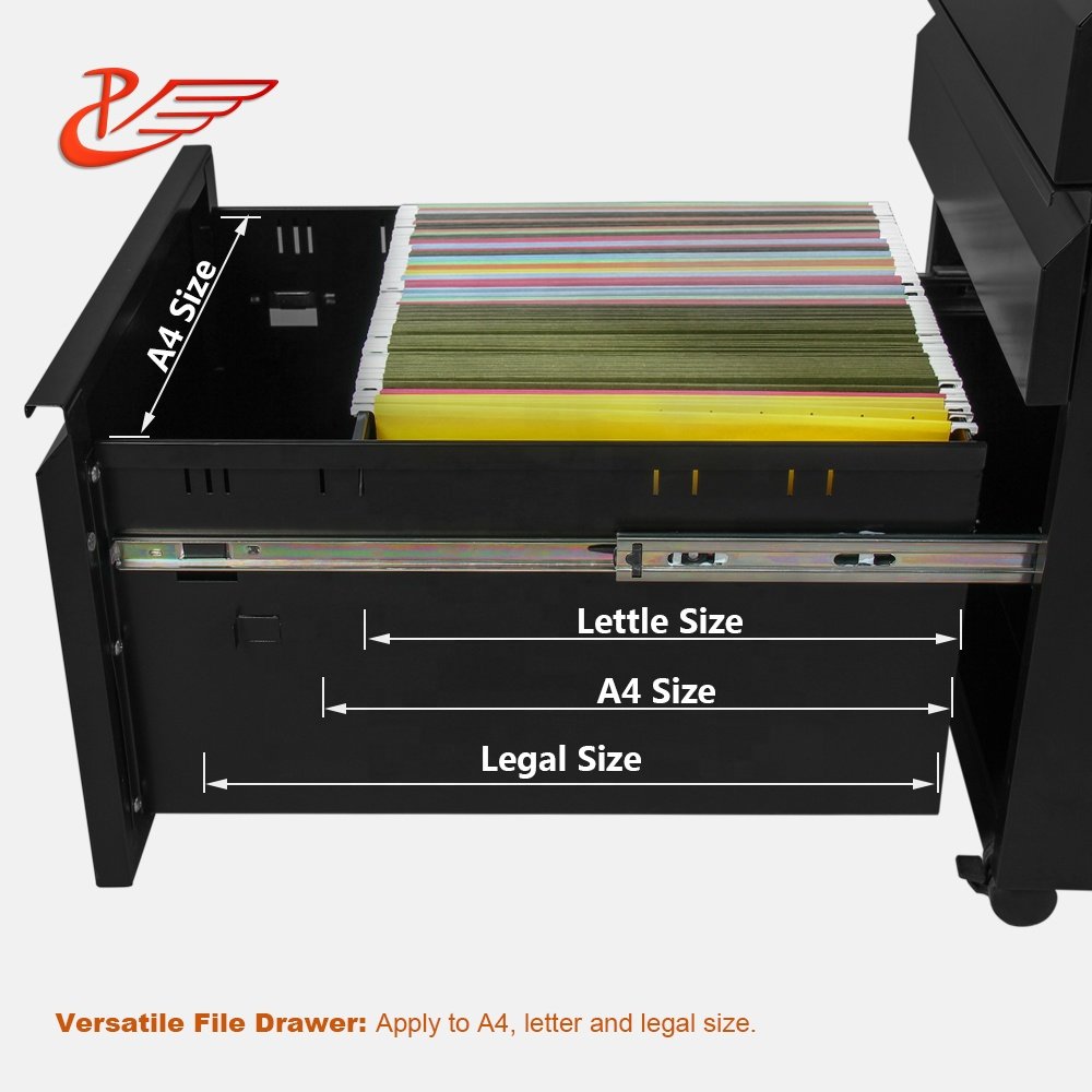 Office Furniture mechanical dental clinics drawers steel 3 drawer pedestal mobile cabinet