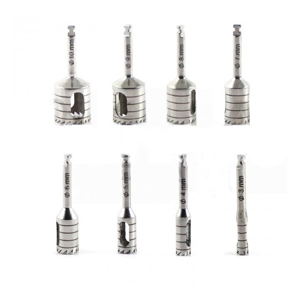 OEM Reusable Dental Trephine Drill Set 8-Piece Steel Manual Power Dental Implant Instruments Other Dental Equipments Included