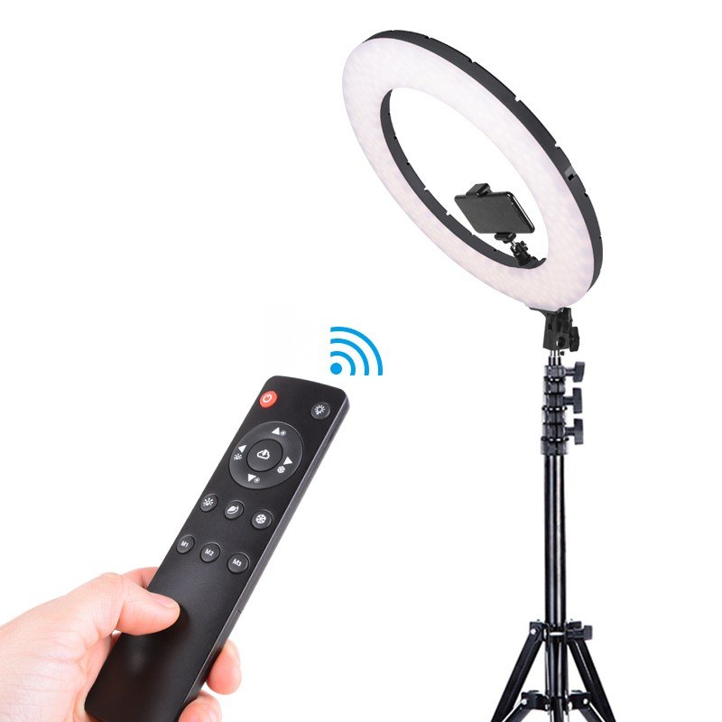 18" led ring fill light video light ring 60w for tik tok and phone live broadcast ins vlog video with 2meters tripod/stand