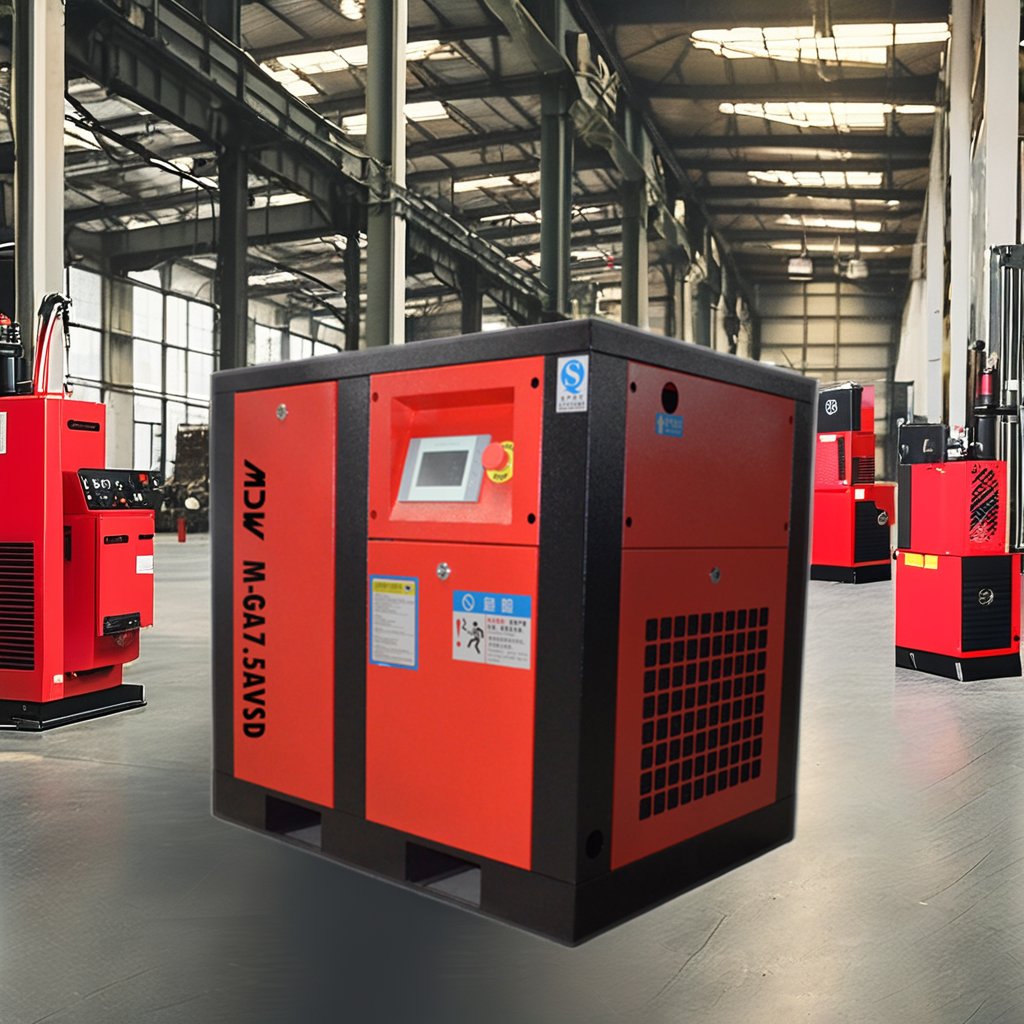 New 10hp Vsd Air Compressor Permanent Magnetic 7.5kw Screw Air Compressor With Inverter Type Motor Ip54 For Industrial
