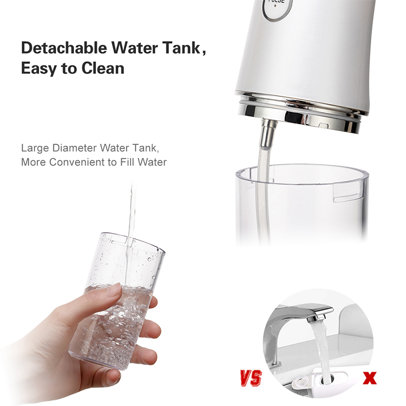 Wholesale Portable Electric Cordless Ipx7 Waterproof Dental Floss Water Flosser Rechargeable Oral Irrigator Dental Water Flosser