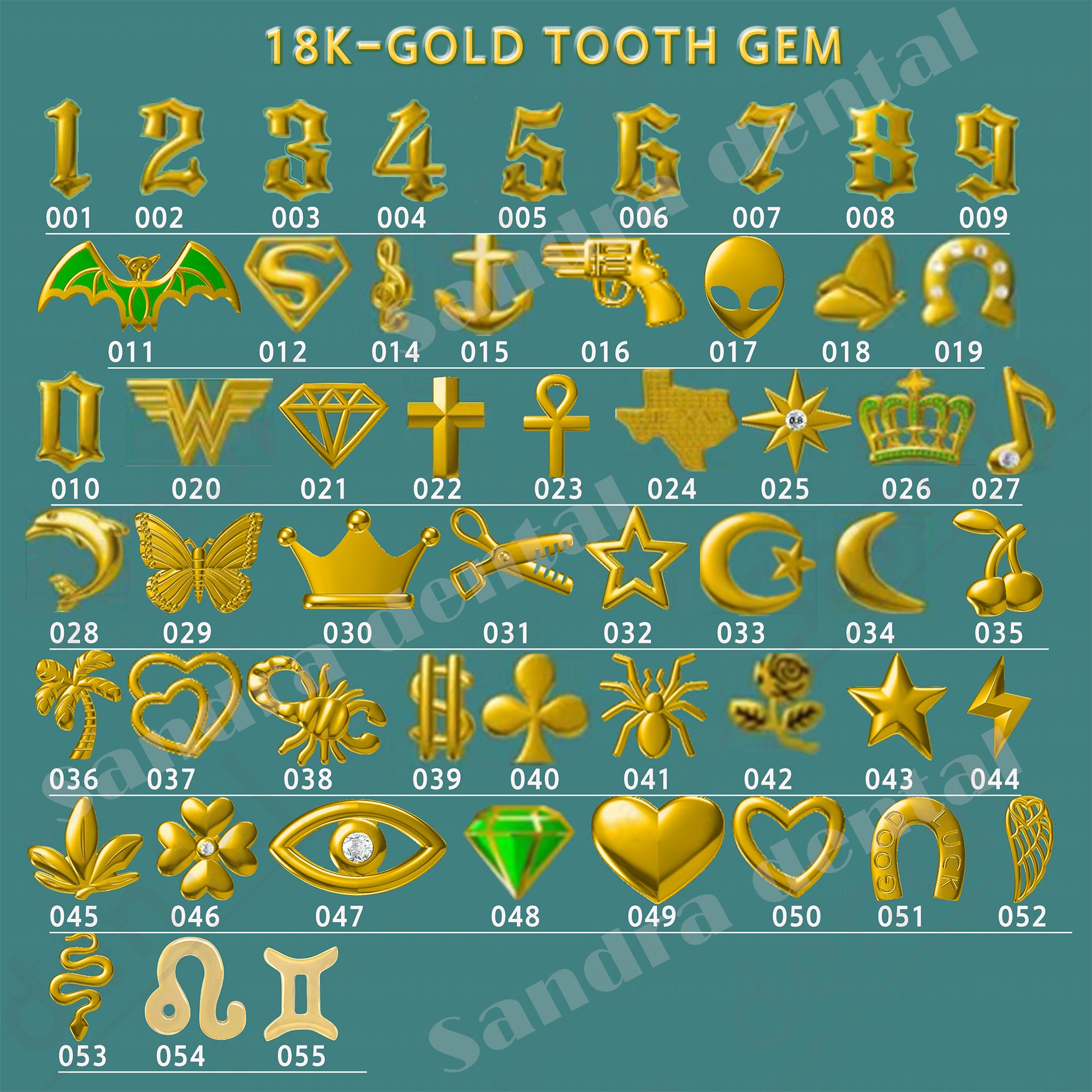 18k Gold or 14k gold tooth gem or Other Dental Equipments is lead free tooth gems belong Fashion Jewelry