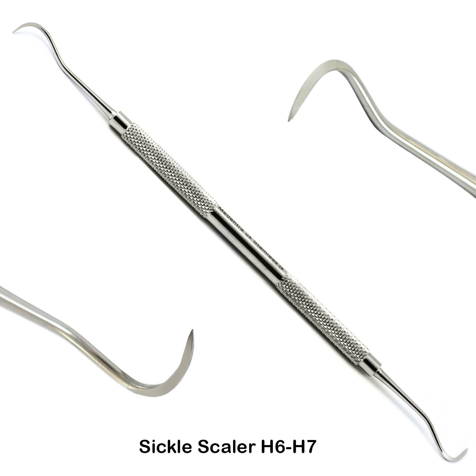 Advanced Dental Tools Stainless Steel Dental Explorer Mirror Handle and Tweezer Hygienist Dentist Exam Kits 4Pcs
