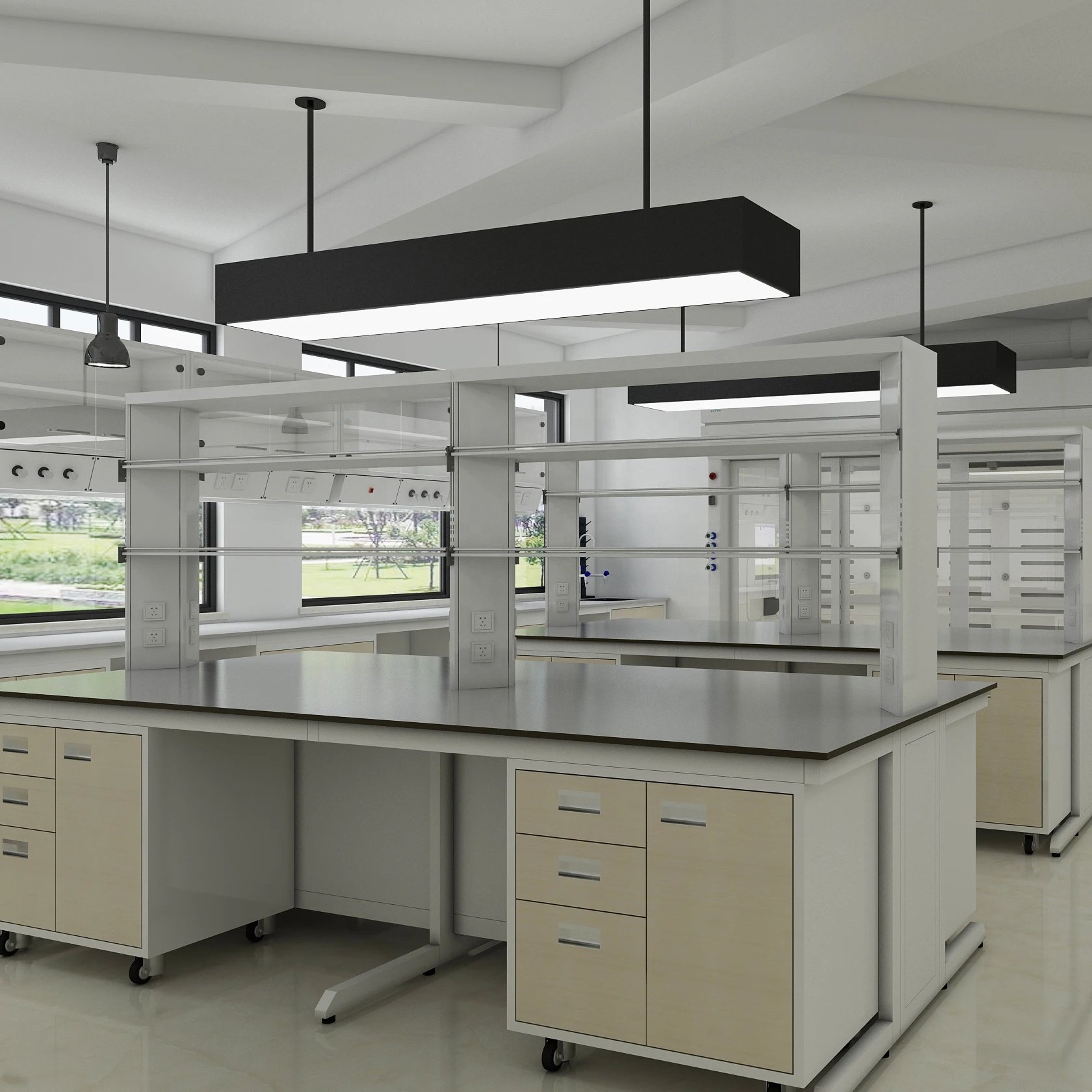 CE Laboratory Workstation Central Side Island Lab Bench