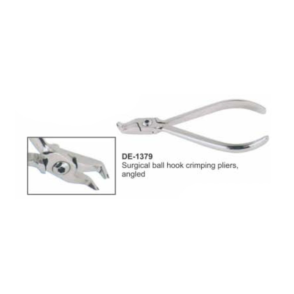 Hot Sale Angled L-Key Joint Ball Hook Crimping Pliers Manual Dental Steel Pliers