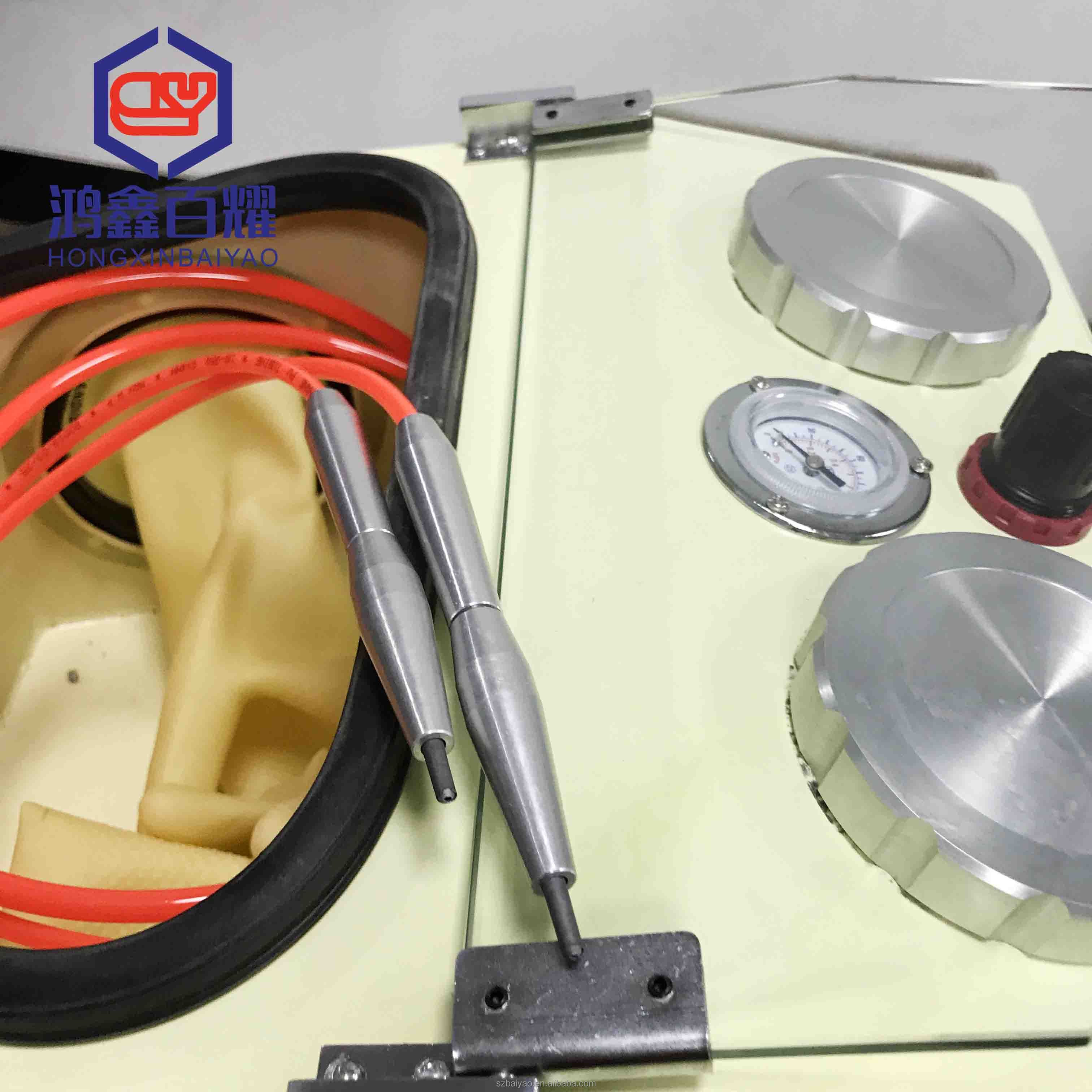 Sand blasting treatment of tooth whitening and tartar removal by special sandblasting machine for dentistry