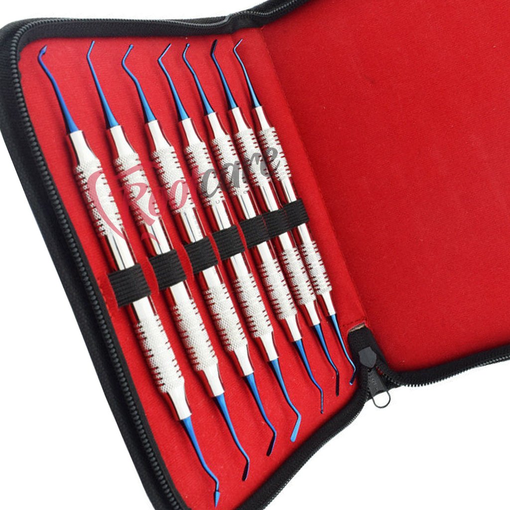 Hot Selling Premium 6 Pieces Composite Filling Instruments Set Non Stick Plasma coated Dental Restorative Filling Instruments