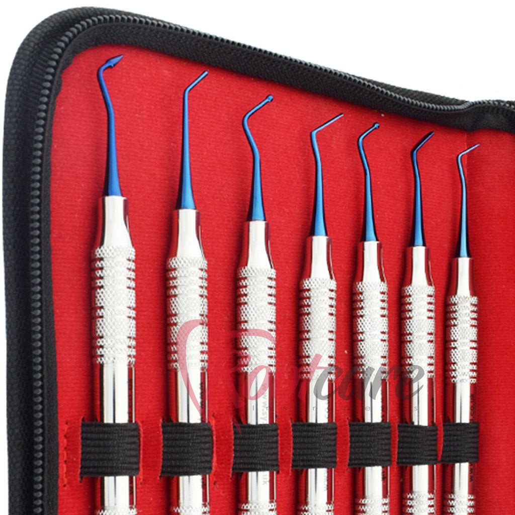 Hot Selling Premium 6 Pieces Composite Filling Instruments Set Non Stick Plasma coated Dental Restorative Filling Instruments
